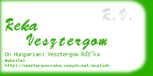 reka vesztergom business card